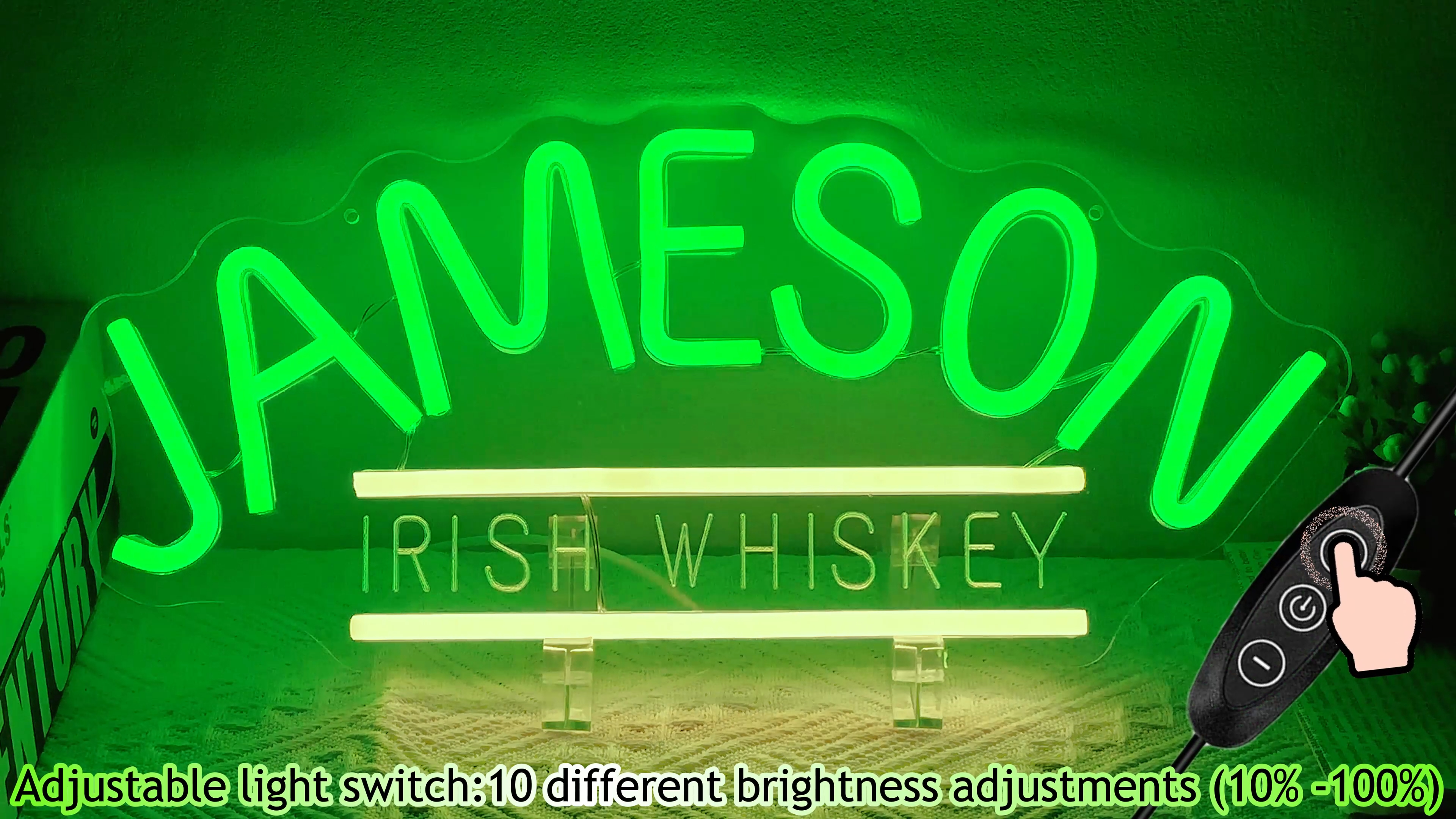 Jameso Irish Whiskey Neon Sign for Wall Decor Bar Neon Sign